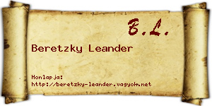 Beretzky Leander névjegykártya
